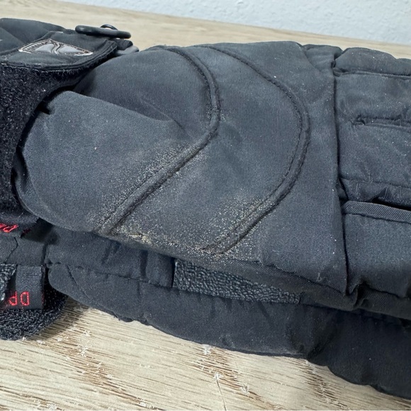 Saranac Ski Gloves‎ Womens Large Black Winter Snow Outdoor Vintage Warm Nylon - Picture 3 of 7